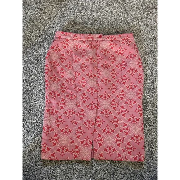 Women's MODA International Christmas Holiday Skirt Size 8 Candyland Pink Red - Picture 4 of 9
